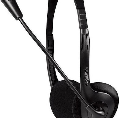 LogiLink On Ear Multimedia Ακουστικά με μικροφωνο και σύνδεση 3.5mm Jack