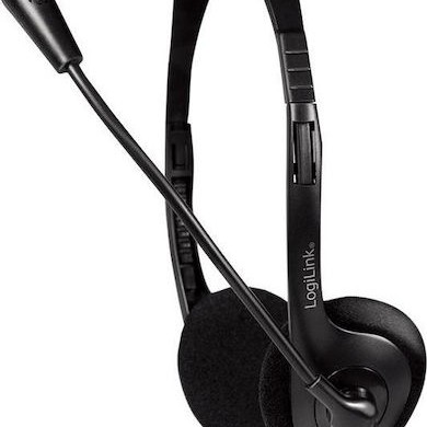 LogiLink On Ear Multimedia Ακουστικά με μικροφωνο και σύνδεση 3.5mm Jack