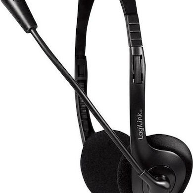LogiLink On Ear Multimedia Ακουστικά με μικροφωνο και σύνδεση 3.5mm Jack