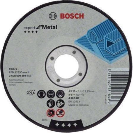 Bosch Δίσκος Κοπής Μετάλλου 125mm 30τμχ 0260860022
