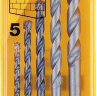 Dewalt Σετ 5 Διαμαντοτρύπανα Καρβιδίου με Κυλινδρικό Στέλεχος για Δομικά Υλικά, Γυαλί και Πλακίδια