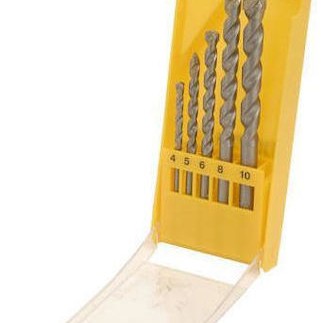 Dewalt Σετ 5 Διαμαντοτρύπανα Καρβιδίου με Κυλινδρικό Στέλεχος για Δομικά Υλικά, Γυαλί και Πλακίδια