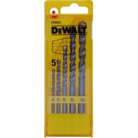 Dewalt Σετ 5 Διαμαντοτρύπανα Καρβιδίου με Κυλινδρικό Στέλεχος για Δομικά Υλικά, Γυαλί και Πλακίδια