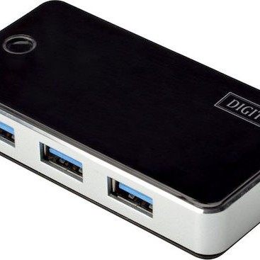 Digitus USB 3.0 Hub 4 Θυρών με σύνδεση USB-A και Εξωτερική Παροχή Ρεύματος
