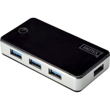 Digitus USB 3.0 Hub 4 Θυρών με σύνδεση USB-A και Εξωτερική Παροχή Ρεύματος