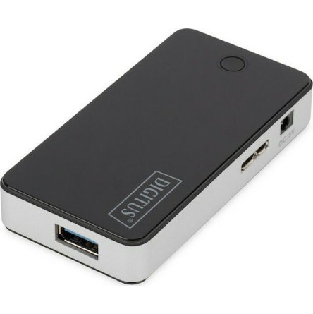 Digitus USB 3.0 Hub 4 Θυρών με σύνδεση USB-A και Εξωτερική Παροχή Ρεύματος