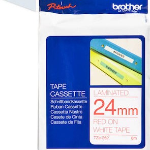 Brother Ταινία Ετικετογράφου 8m x 24mm σε Λευκό Χρώμα