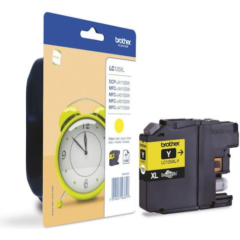 Brother LC125XL Γνήσιο Μελάνι Εκτυπωτή InkJet Κίτρινο (LC-125XLY)