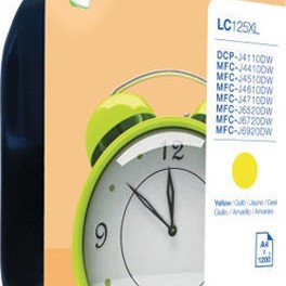 Brother LC125XL Γνήσιο Μελάνι Εκτυπωτή InkJet Κίτρινο (LC-125XLY)