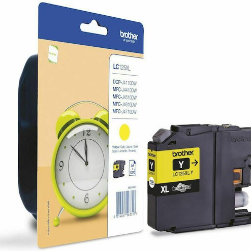 Brother LC125XL Γνήσιο Μελάνι Εκτυπωτή InkJet Κίτρινο (LC-125XLY)