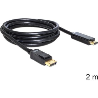 DeLock DisplayPort Cable DisplayPort male - HDMI male 2m (82587)
