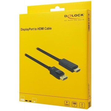 DeLock DisplayPort Cable DisplayPort male - HDMI male 2m (82587)