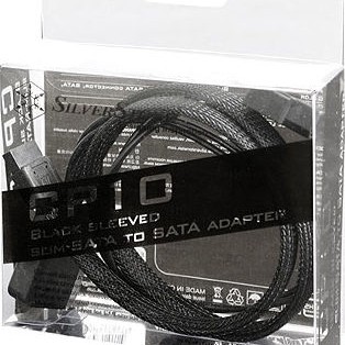 Silverstone 4-Pin Floppy / 7-Pin SATA III - 7-Pin SATA III Cable 0.5m Μαύρο (SST-CP10)