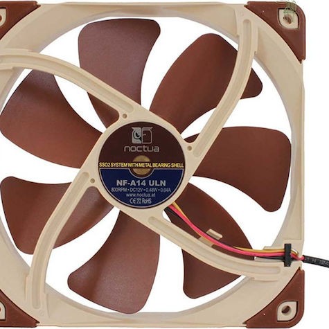 Noctua NF-A14 ULN Case Fan 140mm με Σύνδεση 4-Pin Molex / 3-Pin Καφέ