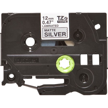Brother Ταινία Ετικετογράφου 8m x 12mm σε Ασημί Χρώμα