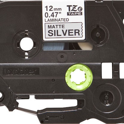 Brother Ταινία Ετικετογράφου 8m x 12mm σε Ασημί Χρώμα