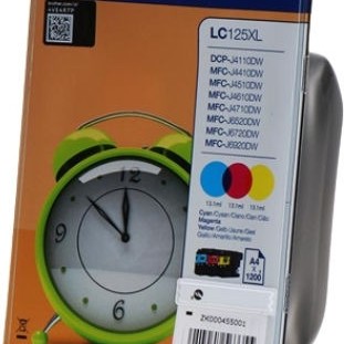 Brother LC125XL Γνήσιο Πακέτο 3 Μελανιών Εκτυπωτή InkJet Κίτρινο / Κυανό / Ματζέντα (LC-125XLRBWBP)