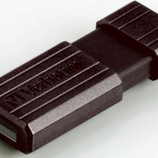Verbatim PinStripe 64GB USB 2.0 Stick Μαύρο