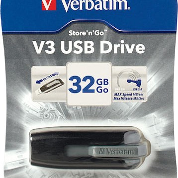 Verbatim Store 'n' Go V3 32GB USB 3.0 Stick Μαύρο