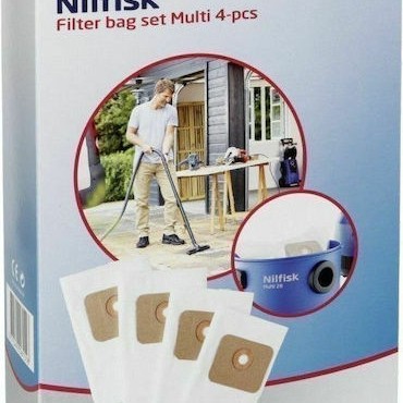 Nilfisk Σακούλες Σκούπας 4τμχ Συμβατή με Σκούπα Nilfisk