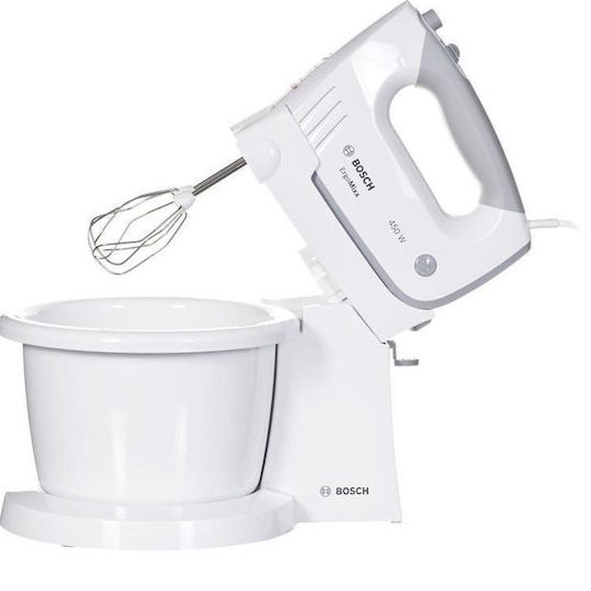 Bosch Μίξερ με Πλαστικό Κάδο 1.5lt Λευκό 450W
