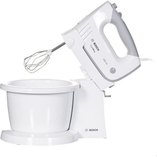 Bosch Μίξερ με Πλαστικό Κάδο 1.5lt Λευκό 450W