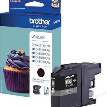 Brother LC123 Γνήσιο Μελάνι Εκτυπωτή InkJet Μαύρο (LC-123BK)