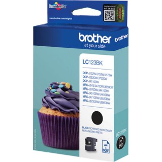 Brother LC123 Γνήσιο Μελάνι Εκτυπωτή InkJet Μαύρο (LC-123BK)
