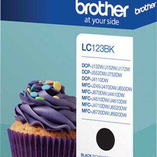 Brother LC123 Γνήσιο Μελάνι Εκτυπωτή InkJet Μαύρο (LC-123BK)