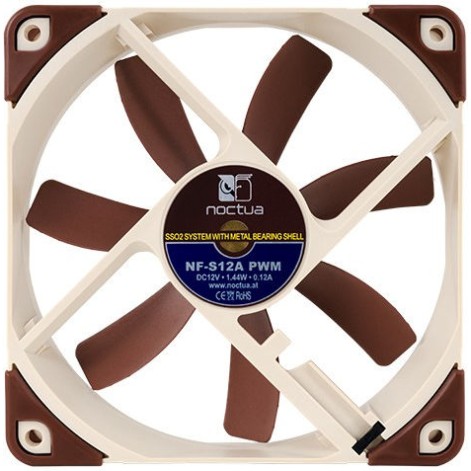 Noctua NF-S12A Case Fan 120mm με Σύνδεση 4-Pin PWM Καφέ