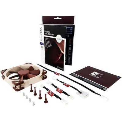 Noctua NF-S12A FLX Case Fan 120mm με Σύνδεση 4-Pin Molex / 3-Pin Καφέ