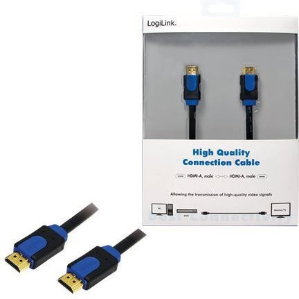 LogiLink HDMI 1.4 Cable HDMI male - HDMI male 2m Μπλε