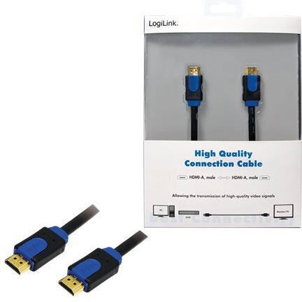 LogiLink HDMI 1.4 Cable HDMI male - HDMI male 2m Μπλε