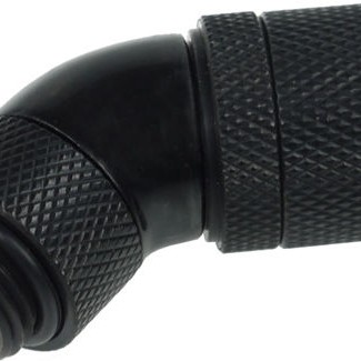 Alphacool 13/10 Compression Fitting 45° Revolvable G1/4 Deep Black