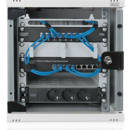 Digitus Επιτοίχια Καμπίνα Rack 6U 31.2x30x33cm Λευκό DN-10-05U-1