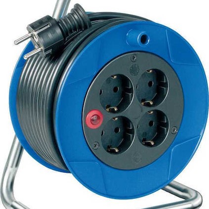 Brennenstuhl Μπαλαντέζα Καρούλι 4 Θέσεων με Καλώδιο 15m Διατομή 3 x 1.5mm² και Γείωση