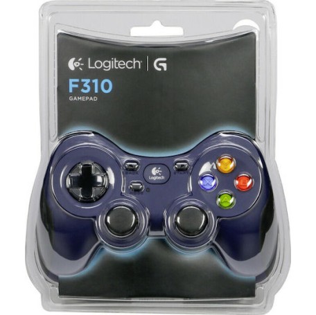 Logitech F310 Ενσύρματο Gamepad για PC Μπλε