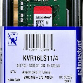 Kingston DDR3 με Module 1x4GB και Ταχύτητα 1600 για Laptop