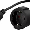 Powerwalker Bluewalker IEC C14 - Schuko Cable 0.2m Μαύρο 91015003