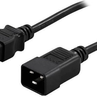 Powerwalker Bluewalker IEC C14 - Schuko Cable 0.2m Μαύρο 91015003