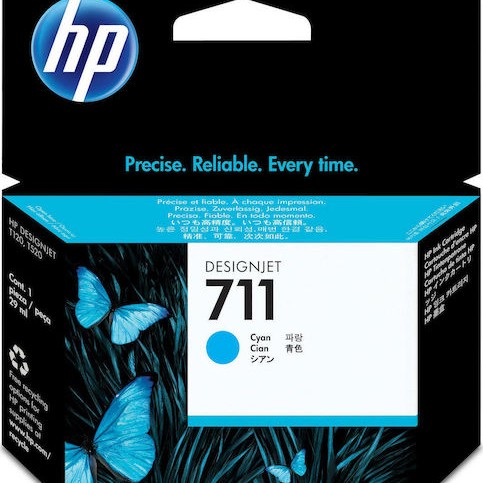 HP 711 Γνήσιο Μελάνι Εκτυπωτή InkJet Κυανό (CZ130A)