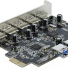 DeLock Κάρτα PCIe σε 5 εξωτερικές και 2 εσωτερικές θύρες USB 3.0