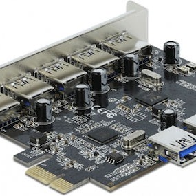 DeLock Κάρτα PCIe σε 5 εξωτερικές και 2 εσωτερικές θύρες USB 3.0