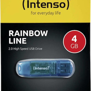 Intenso Rainbow Line 4GB USB 2.0 Stick Μπλε