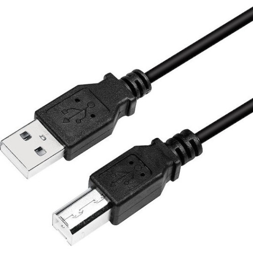 LogiLink USB 2.0 Cable USB-A male - USB-B male Μαύρο 2m (CU0007B)
