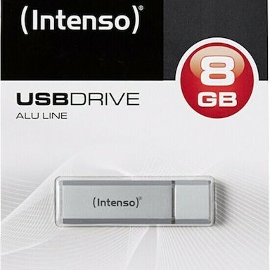 Intenso Alu Line 8GB USB 2.0 Stick Ασημί
