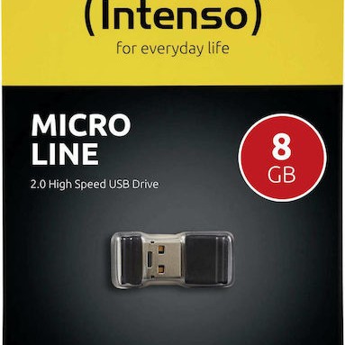 Intenso Micro Line 8GB USB 2.0 Stick Μαύρο