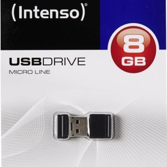Intenso Micro Line 8GB USB 2.0 Stick Μαύρο