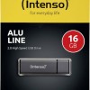 Intenso Alu Line 16GB USB 2.0 Stick Γκρι