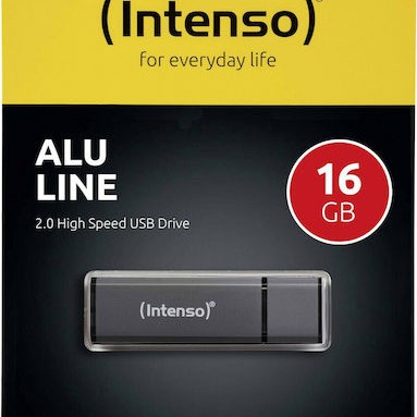 Intenso Alu Line 16GB USB 2.0 Stick Γκρι